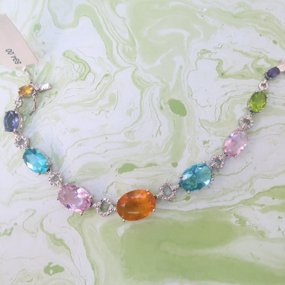 Multi color sterling silver bracelet - Picture 2 of 3